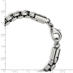 FJC Finejewelers Stainless Steel Box Polished Fancy Rolo Bracelet 8.75 Inches x 8.23 mm