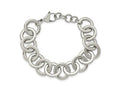 FJC Finejewelers Stainless Steel Fancy Circle Link with 1in ext. Bracelet 7.5 Inches x 18 mm
