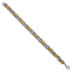 FJC Finejewelers Stainless Steel Fancy Polished Yellow IP-plated Bracelet 8.25 Inches x 8.5 mm