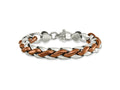 FJC Finejewelers Stainless Steel Chain Brown IP-plated Bracelet 8.25 Inches x 10.77 mm