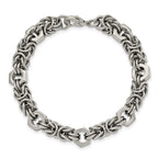 FJC Finejewelers Stainless Steel Fancy Brushed and Polished Bracelet 8.25 Inches x 7.3 mm