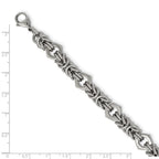 FJC Finejewelers Stainless Steel Fancy Brushed and Polished Bracelet 8.25 Inches x 7.3 mm
