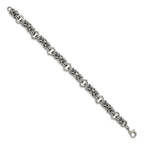 FJC Finejewelers Stainless Steel Fancy Brushed and Polished Bracelet 8.25 Inches x 7.3 mm