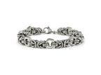 FJC Finejewelers Stainless Steel Fancy Brushed and Polished Bracelet 8.25 Inches x 7.3 mm