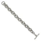 FJC Finejewelers Stainless Steel Fancy Polished and Textured 7in Bracelet 7 Inches x 11.8 mm
