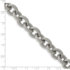 FJC Finejewelers Stainless Steel Fancy Polished and Textured 7in Bracelet 7 Inches x 11.8 mm