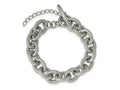 FJC Finejewelers Stainless Steel Fancy Polished and Textured 7in Bracelet 7 Inches x 11.8 mm