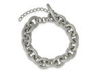 FJC Finejewelers Stainless Steel Fancy Polished and Textured 7in Bracelet 7 Inches x 11.8 mm