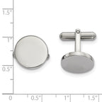 FJC Finejewelers Stainless Steel Polished Circle Cufflinks 17 x 17 mm