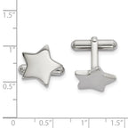 FJC Finejewelers Stainless Steel Polished Star Cufflinks 18 x 17 mm