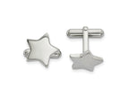 FJC Finejewelers Stainless Steel Polished Star Cufflinks 18 x 17 mm