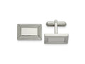 FJC Finejewelers Stainless Steel Polished Rectangle Cufflinks 17 x 17 mm