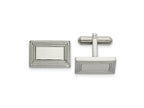 FJC Finejewelers Stainless Steel Polished Rectangle Cufflinks 17 x 17 mm