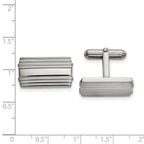 FJC Finejewelers Stainless Steel Polished Cufflinks 19 x 17 mm