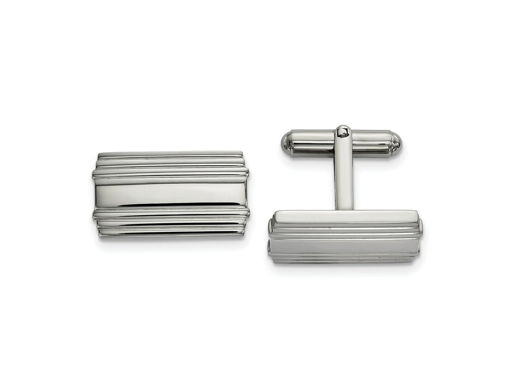 FJC Finejewelers Stainless Steel Polished Cufflinks 19 x 17 mm