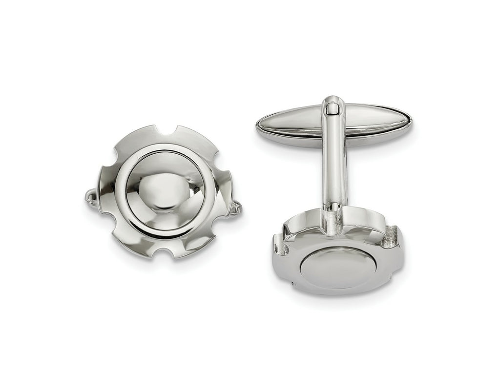 FJC Finejewelers Stainless Steel Polished Cufflinks 24 x 16 mm