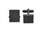 FJC Finejewelers Stainless Steel Polished Black IP-plated Laser cut Cufflinks 18 x 17 mm