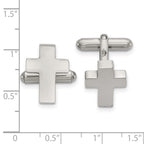FJC Finejewelers Stainless Steel Polished Cross Cufflinks 13 mm
