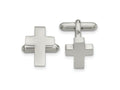 FJC Finejewelers Stainless Steel Polished Cross Cufflinks 13 mm