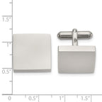 FJC Finejewelers Stainless Steel Polished Square Cufflinks 19 x 17 mm