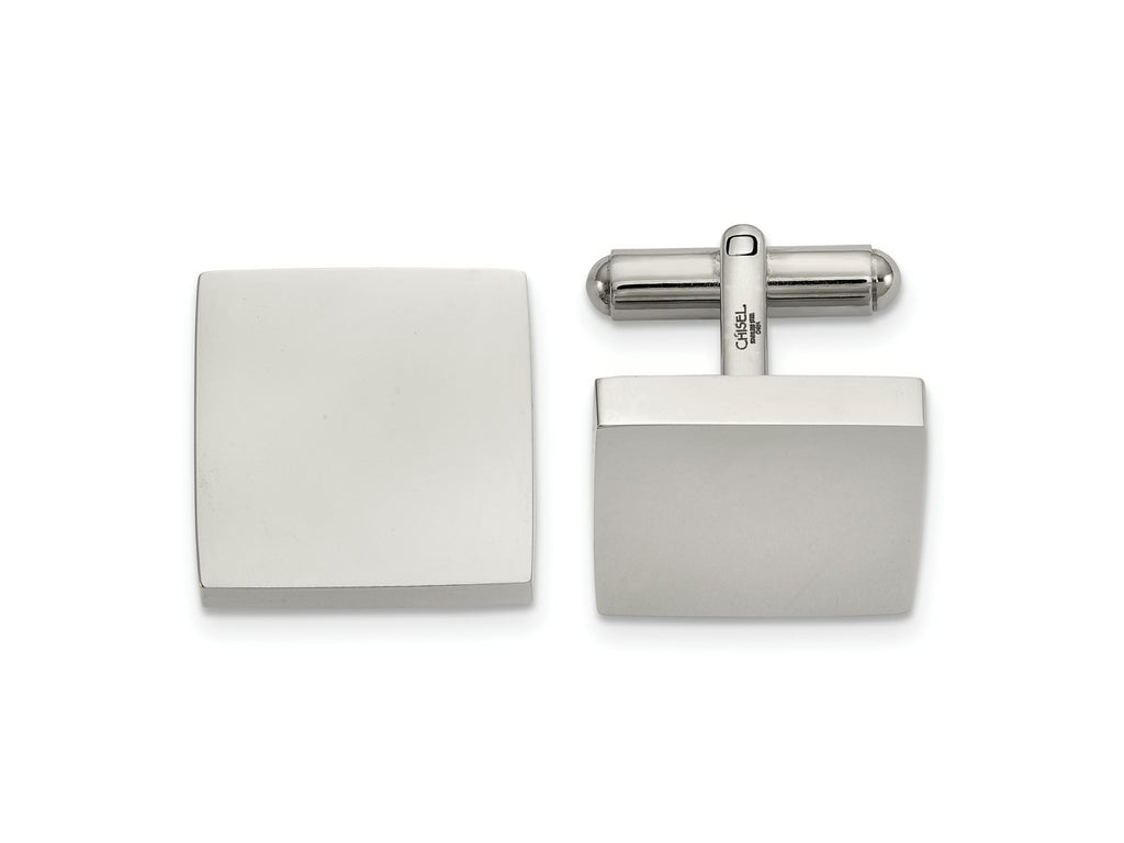 FJC Finejewelers Stainless Steel Polished Square Cufflinks 19 x 17 mm