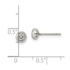 FJC Finejewelers Stainless Steel Polished 3mm Bezel CZ Stud Post Earrings 4 mm x 4 mm