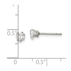 FJC Finejewelers Stainless Steel Polished 4mm Heart CZ Stud Post Earrings 4 mm x 3 mm