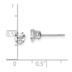 FJC Finejewelers Stainless Steel Polished 5mm Heart CZ Stud Post Earrings 5 mm x 4 mm