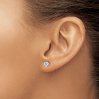 FJC Finejewelers Stainless Steel Polished 5mm Heart CZ Stud Post Earrings 5 mm x 4 mm