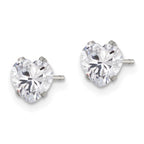 FJC Finejewelers Stainless Steel Polished Heart CZ Stud Post Earrings 6 x 6 mm