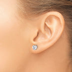 FJC Finejewelers Stainless Steel Polished Heart CZ Stud Post Earrings 6 x 6 mm