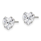 FJC Finejewelers Stainless Steel Polished Heart CZ Stud Post Earrings 7 x 7 mm
