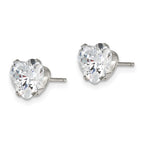 FJC Finejewelers Stainless Steel Polished 8mm Heart CZ Stud Post Earrings 8 mm x 7 mm