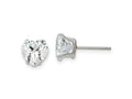 FJC Finejewelers Stainless Steel Polished 8mm Heart CZ Stud Post Earrings 8 mm x 7 mm