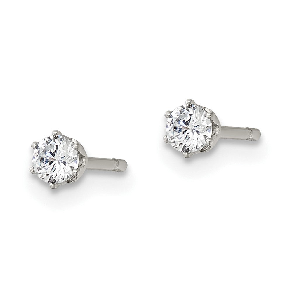 FJC Finejewelers Stainless Steel Polished CZ Stud Post Earrings 3 x 3 mm
