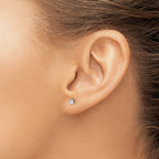 FJC Finejewelers Stainless Steel Polished CZ Stud Post Earrings 3 x 3 mm