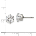 FJC Finejewelers Stainless Steel Polished Round CZ Stud Post Earrings 8 x 8 mm