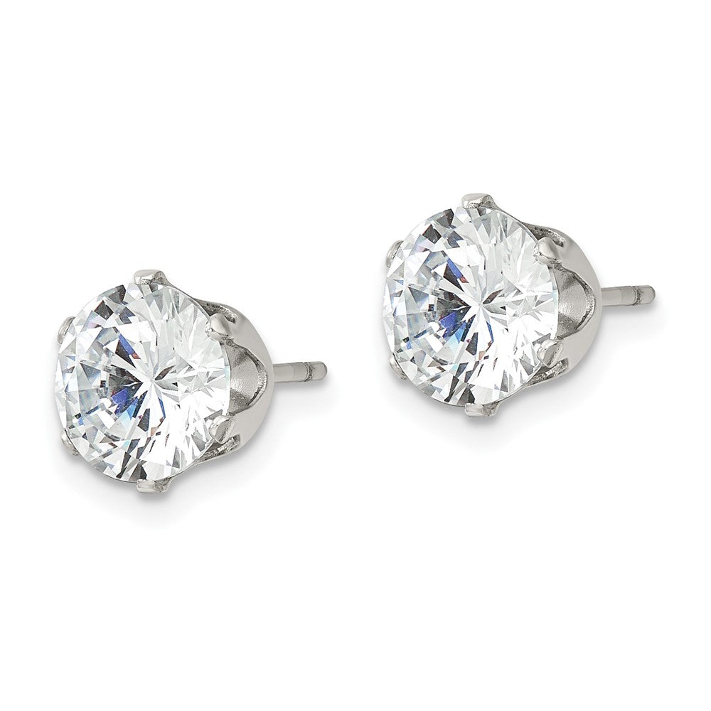 FJC Finejewelers Stainless Steel Polished Round CZ Stud Post Earrings 8 x 8 mm