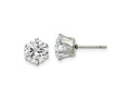 FJC Finejewelers Stainless Steel Polished Round CZ Stud Post Earrings 8 x 8 mm