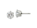 FJC Finejewelers Stainless Steel Polished Round CZ Stud Post Earrings 8 x 8 mm