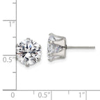 FJC Finejewelers Stainless Steel Polished Round CZ Stud Post Earrings 10 x 9 mm