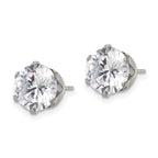 FJC Finejewelers Stainless Steel Polished Round CZ Stud Post Earrings 10 x 9 mm