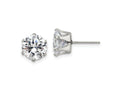 FJC Finejewelers Stainless Steel Polished Round CZ Stud Post Earrings 10 x 9 mm