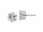 FJC Finejewelers Stainless Steel Polished Round CZ Stud Post Earrings 10 x 9 mm