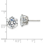 FJC Finejewelers Stainless Steel Polished Round CZ Stud Post Earrings 10 x 10 mm