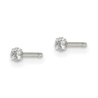 FJC Finejewelers Stainless Steel Polished Square CZ Stud Post Earrings 2 x 2 mm