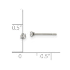 FJC Finejewelers Stainless Steel Polished Square CZ Stud Post Earrings 2 x 2 mm
