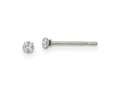 FJC Finejewelers Stainless Steel Polished Square CZ Stud Post Earrings 2 x 2 mm