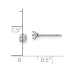FJC Finejewelers Stainless Steel Polished Square CZ Stud Post Earrings 3 x 3 mm