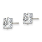 FJC Finejewelers Stainless Steel Polished Square CZ Stud Post Earrings 6 x 6 mm